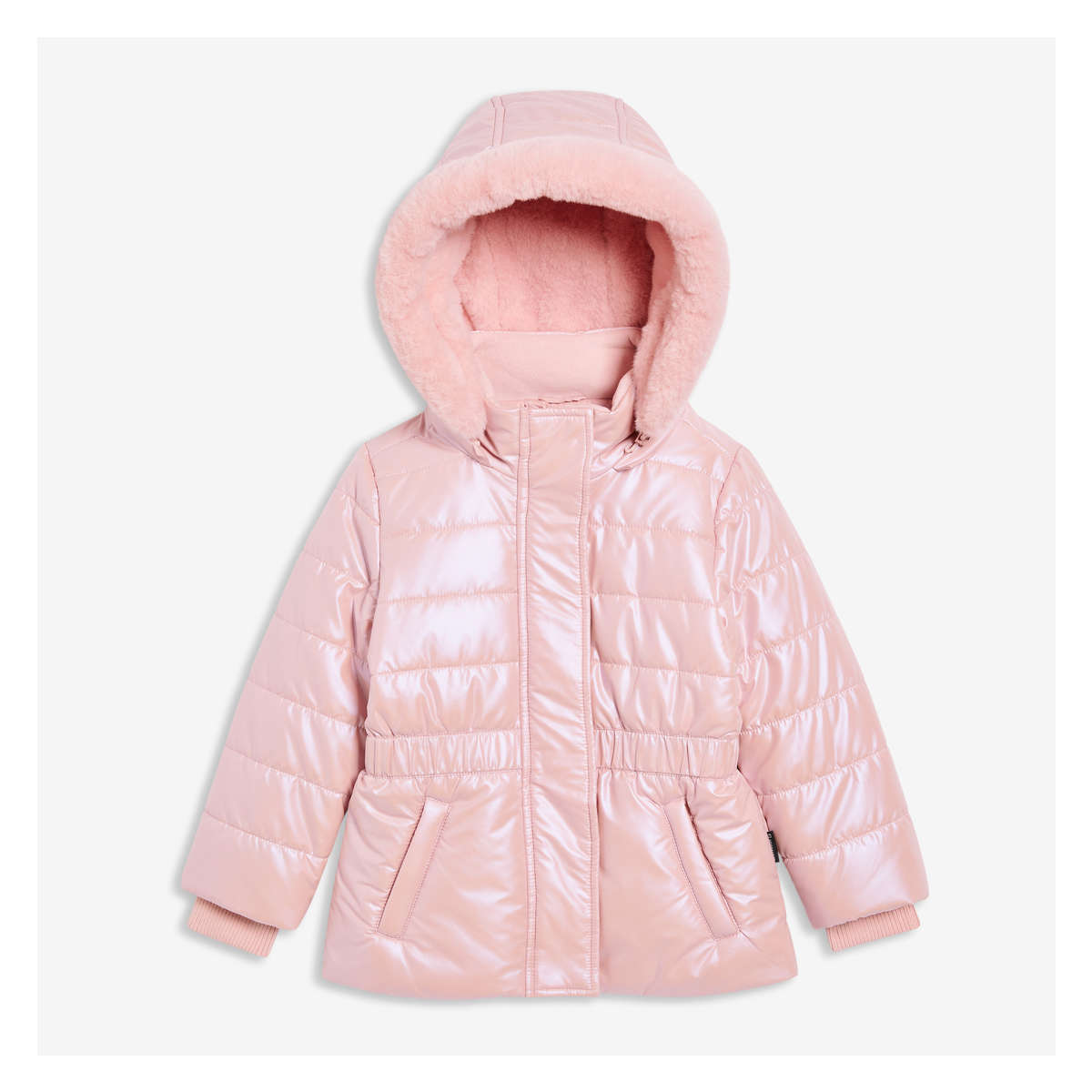 Toddler Girls Puffer Jacket with PrimaLoft in Pale Pink from Joe